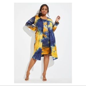 Ashley Stewart curvy girl 2 piece dress and duster set